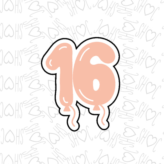 DONE TO ORDER: "16" Balloon Cookie Cutter/Fondant Embosser - SHCreations