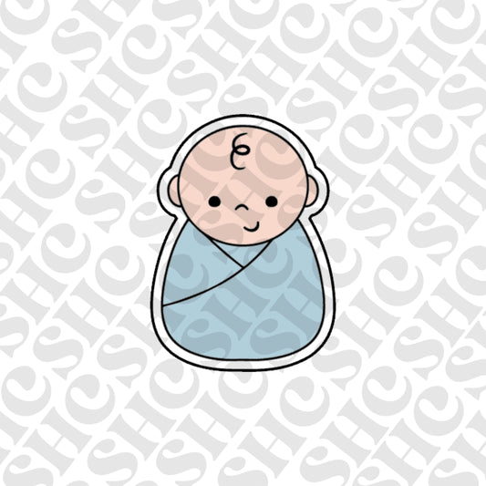 DONE TO ORDER: Baby Boy Swaddle Cookie Cutter/Fondant Stamp/Embosser - SHCreations