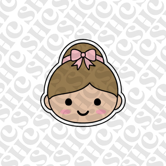 DONE TO ORDER: Ballerina Head Cookie Cutter/Fondant Stamp/Embosser - SHCreations