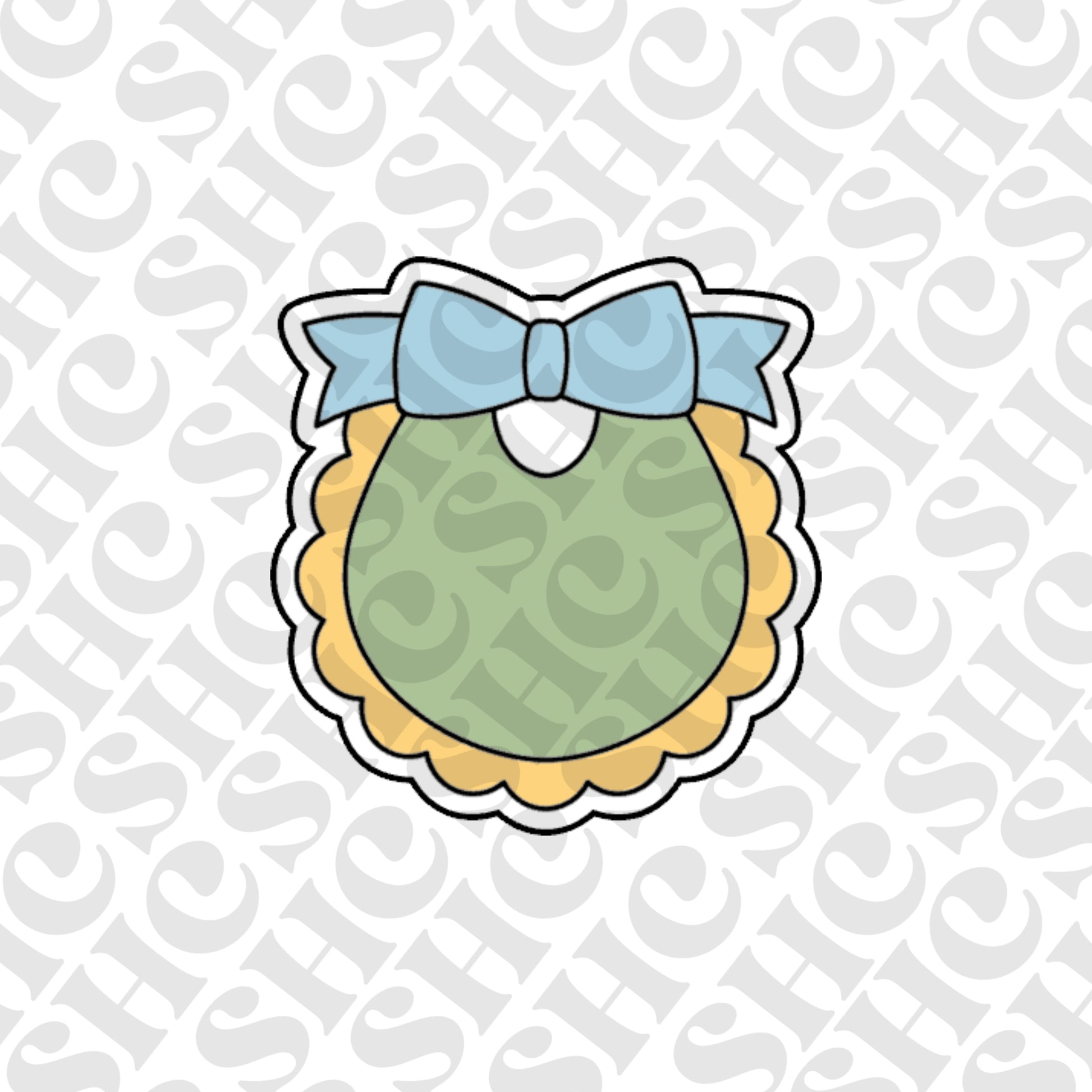 DONE TO ORDER: Bib Cookie Cutter/Fondant Stamp/Embosser - SHCreations