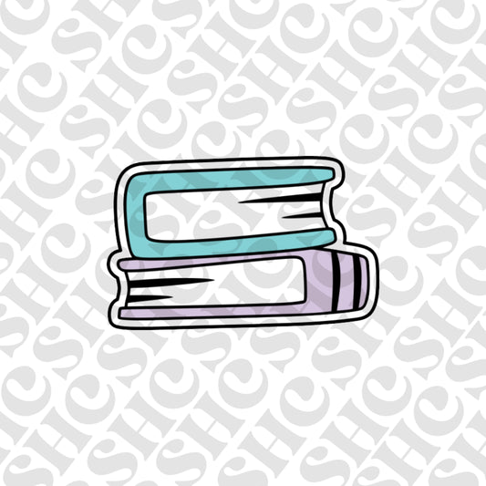 DONE TO ORDER: Bookstack Cookie Cutter/Fondant Stamp - SHCreations