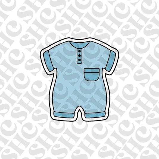 DONE TO ORDER: Boy Romper Cookie Cutter/Fondant Stamp/Embosser - SHCreations