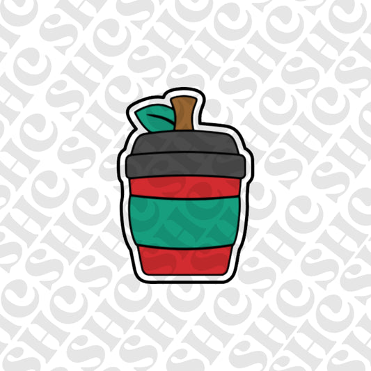 DONE TO ORDER: Chubby Apple Travel Mug Cookie Cutter/Fondant Stamp - SHCreations