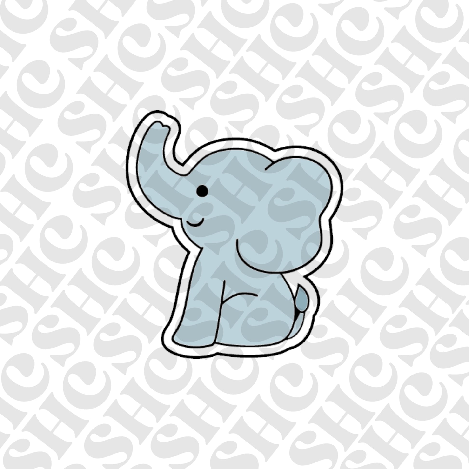 DONE TO ORDER: Elephant Cookie Cutter/Fondant Stamp/Embosser - SHCreations