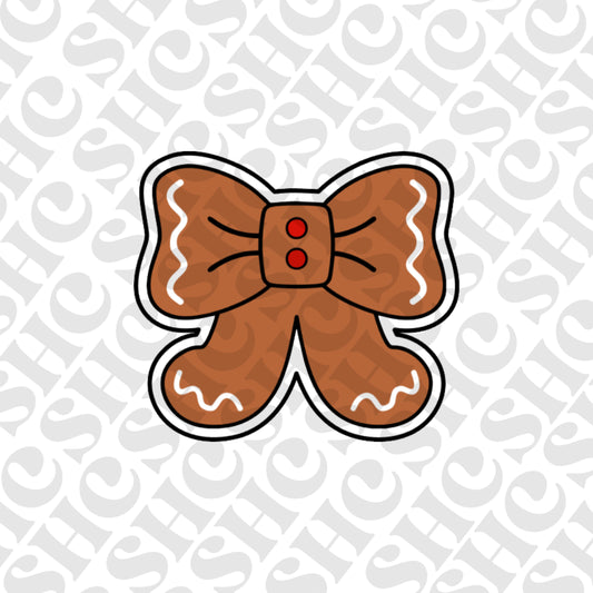 DONE TO ORDER: Gingerbread Bow Cookie Cutter/Fondant Stamp - SHCreations