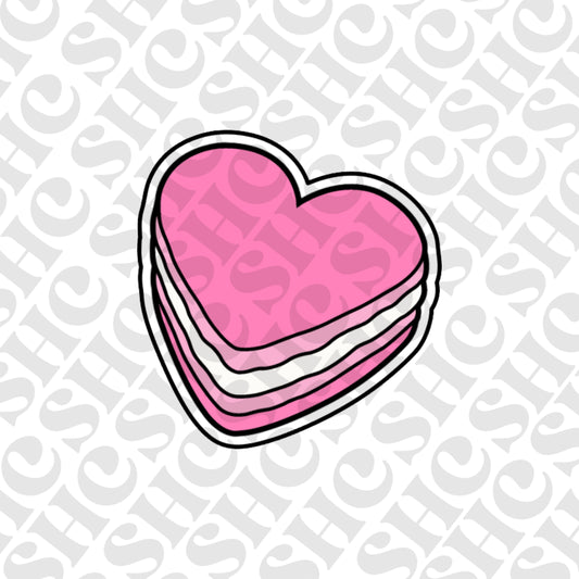 DONE TO ORDER: Heart Macaron Cookie Cutter/Fondant Stamp/Embosser - SHCreations