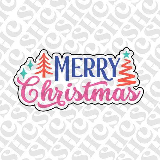 DONE TO ORDER: 'Merry Christmas' Cookie Cutter + Fondant Embosser - SHCreations