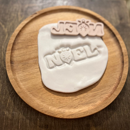 DONE TO ORDER: 'Noel' Cookie Cutter + Fondant Embosser - SHCreations