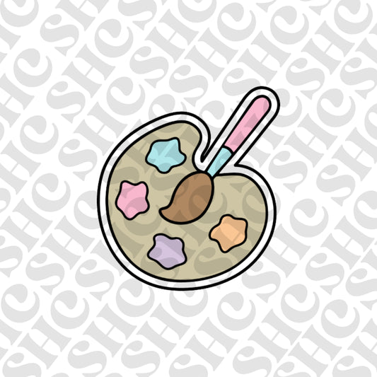 DONE TO ORDER: Paint Brush + Palette Cookie Cutter/Fondant Stamp - SHCreations