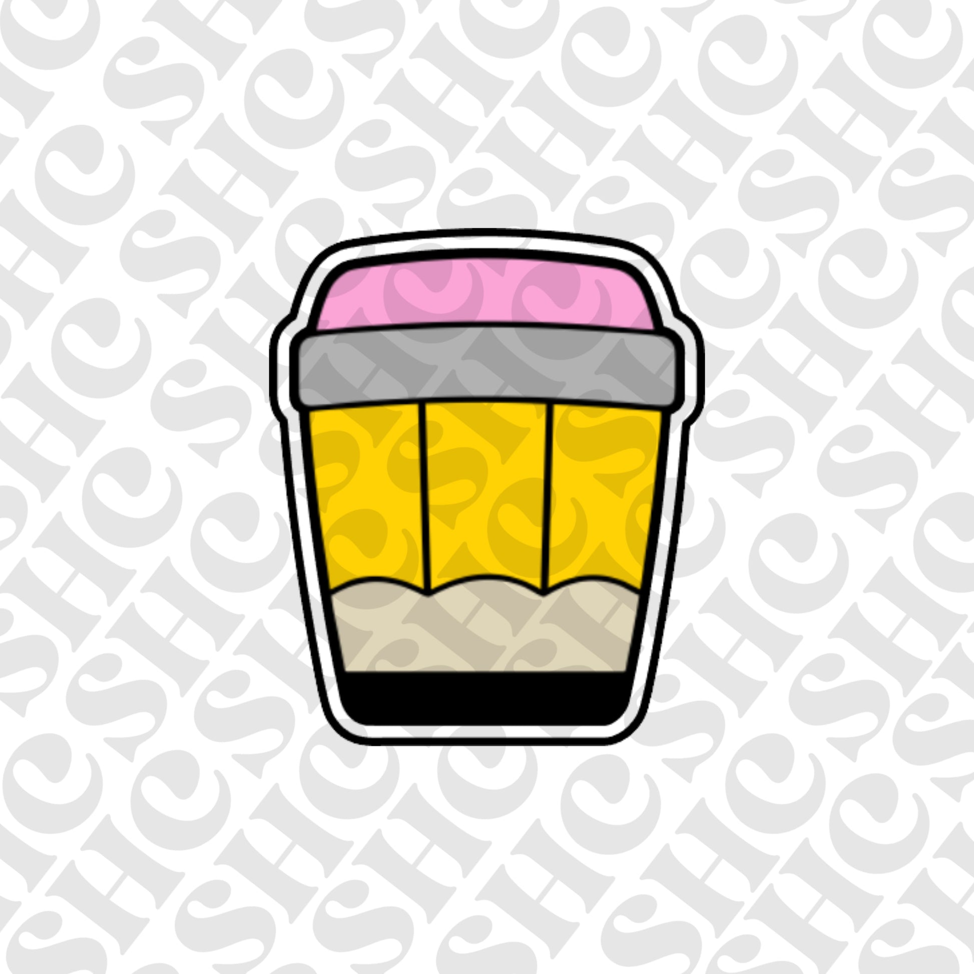 DONE TO ORDER: Pencil Travel Mug Cookie Cutter/Fondant Stamp - SHCreations