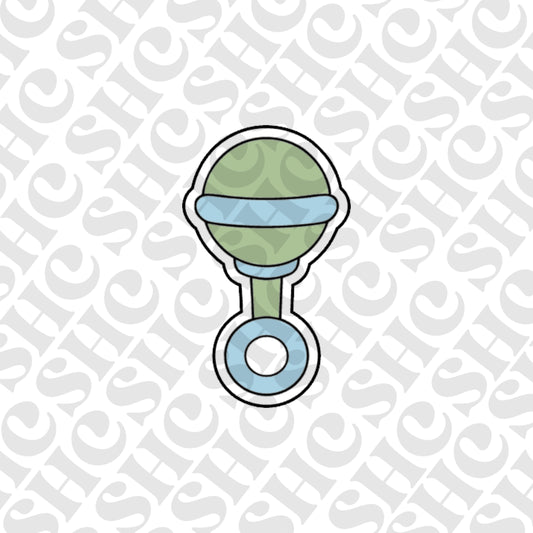 DONE TO ORDER: Rattle Cookie Cutter/Fondant Stamp/Embosser - SHCreations