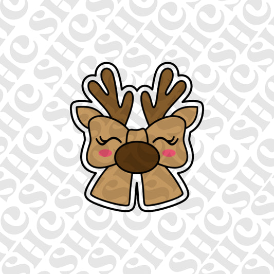 DONE TO ORDER: Reindeer Bow Cookie Cutter/Fondant Stamp - SHCreations