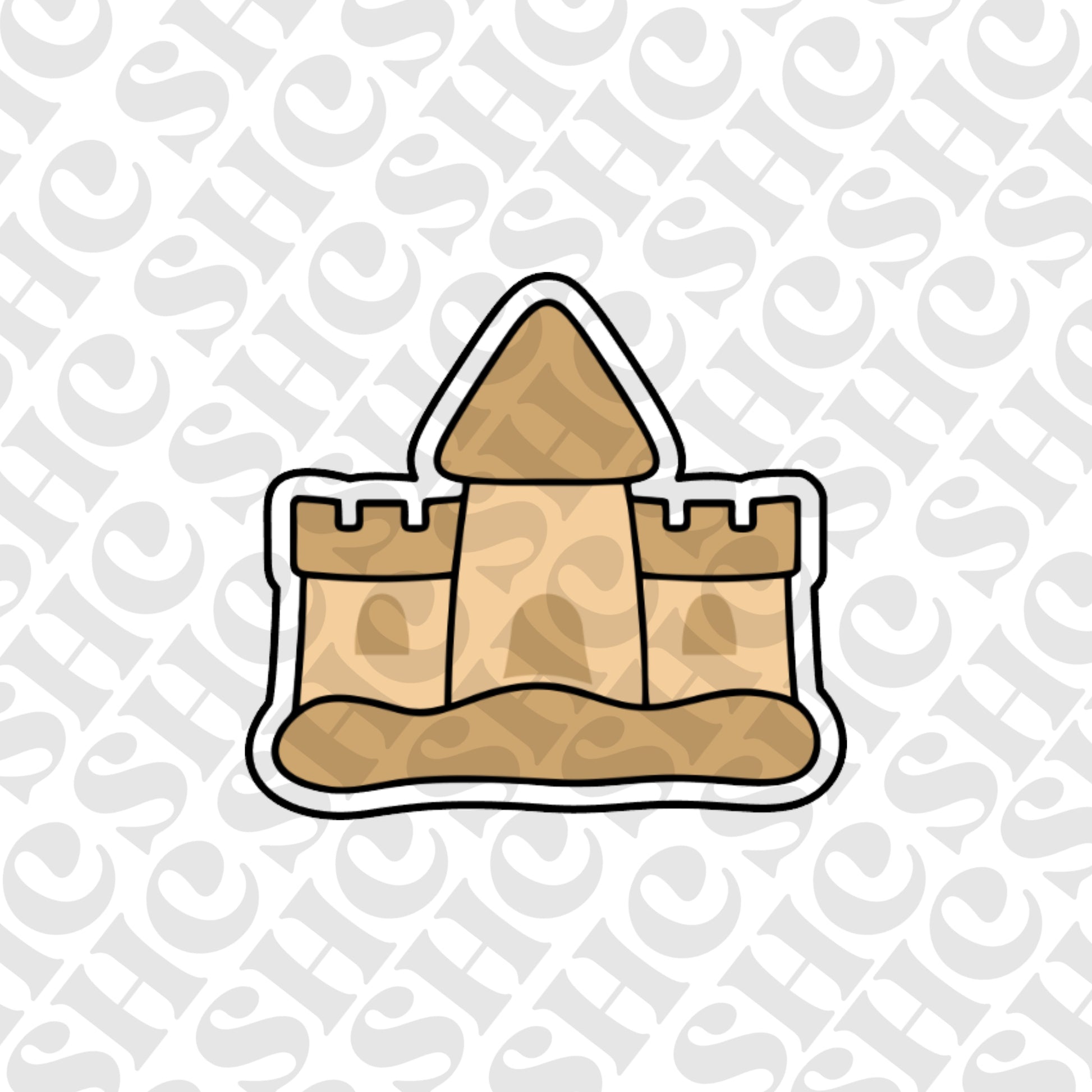 DONE TO ORDER: Sandcastle Cookie Cutter/Fondant Stamp - SHCreations