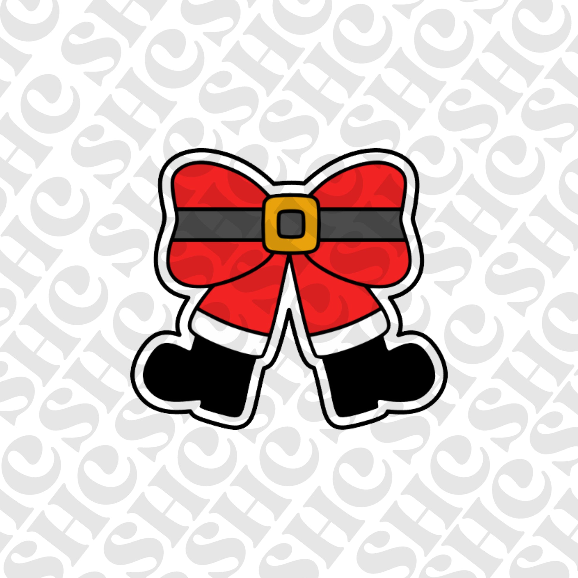 DONE TO ORDER: Santa Bow Cookie Cutter/Fondant Stamp - SHCreations