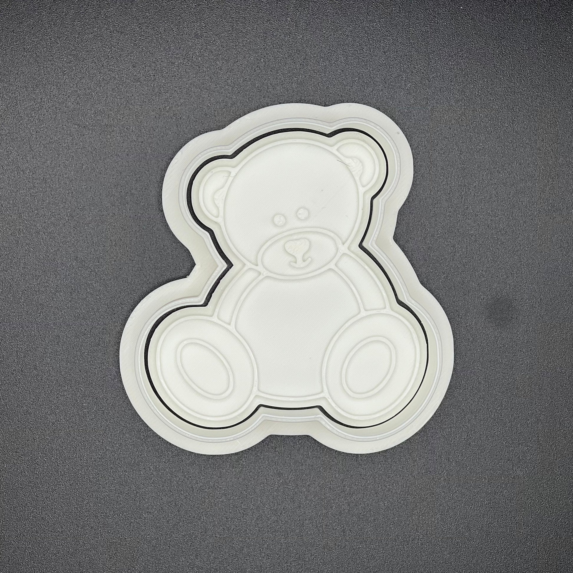 DONE TO ORDER: Sitting Teddy Bear Cookie Cutter/Fondant Stamp - SHCreations