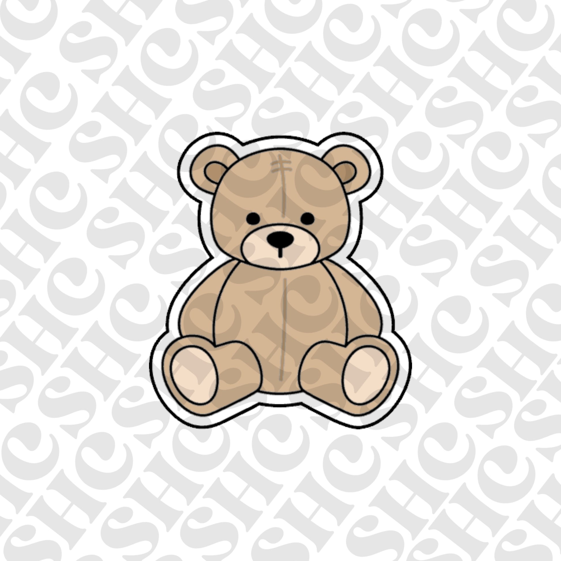 DONE TO ORDER: Sitting Teddy Cookie Cutter/Fondant Stamp/Embosser - SHCreations
