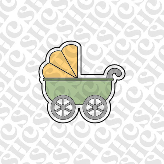 DONE TO ORDER: Stroller Cookie Cutter/Fondant Stamp/Embosser - SHCreations