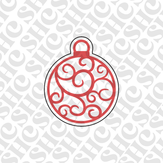 DONE TO ORDER: Swirly Ornament Cookie Cutter + Fondant Embosser - SHCreations