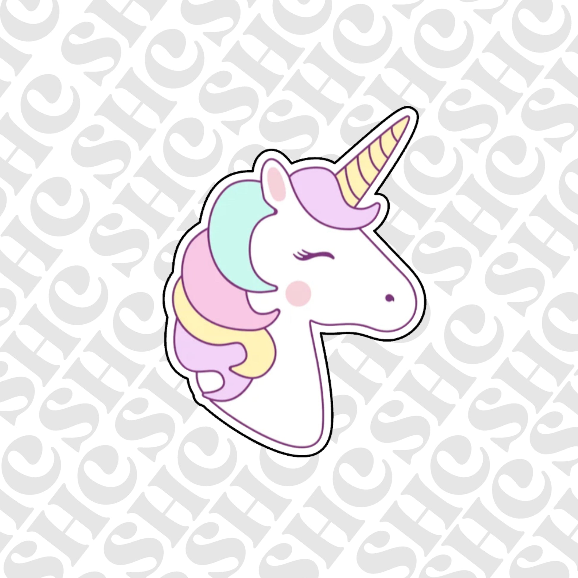 DONE TO ORDER: Unicorn Head Cookie Cutter/Fondant Stamp/Embosser - SHCreations