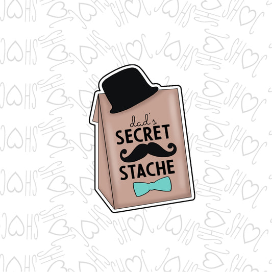 DONE TO ORDER: Dad's Stache Paper Bag Cookie Cutter - SHCreations