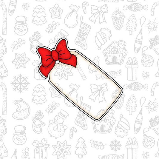 DONE TO ORDER: Gift Tag w/Bow Cookie Cutter - SHCreations