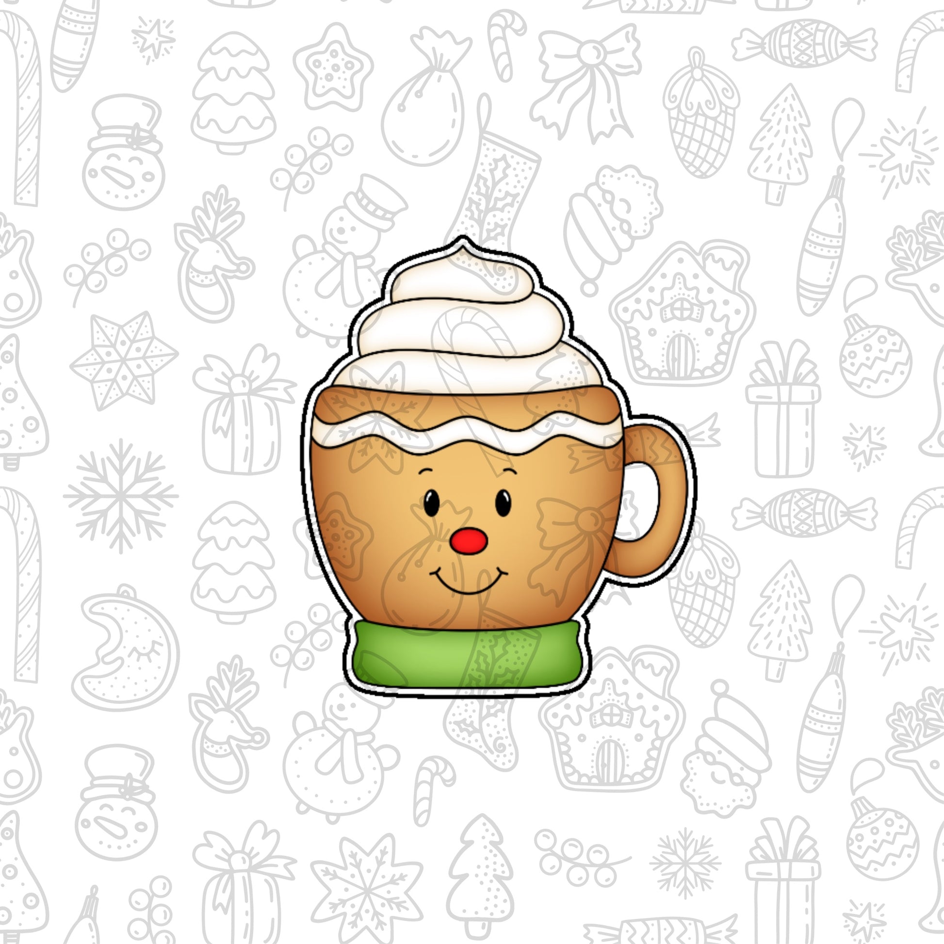 DONE TO ORDER: Gingerbread Mug Cookie Cutter - SHCreations