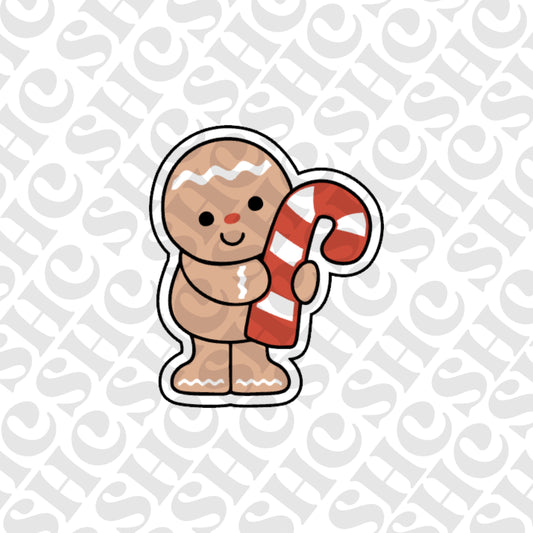 DONE TO ORDER: Gingerbread with Candycane Cookie Cutter - SHCreations