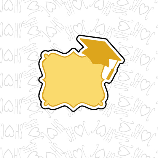 DONE TO ORDER: Graduation Plaque 1 Cookie Cutter - SHCreations