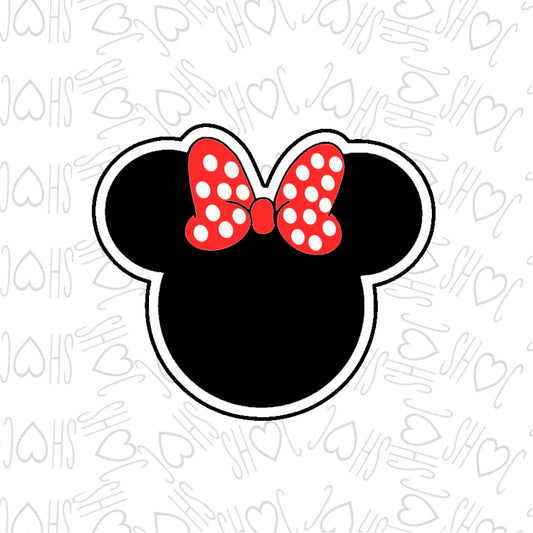 DONE TO ORDER: Mouse w/Bow Cookie Cutter - SHCreations