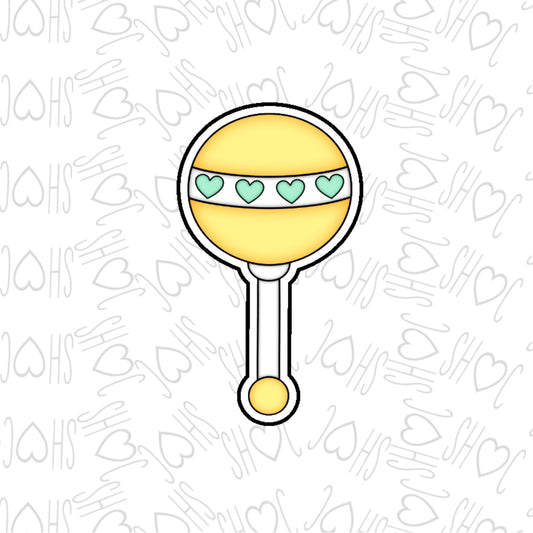 DONE TO ORDER: Rattle 2 Cookie Cutter - SHCreations