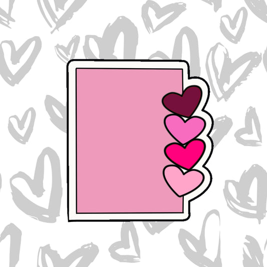 DONE TO ORDER:Rectangle Hearts Plaque Cookie Cutter - SHCreations