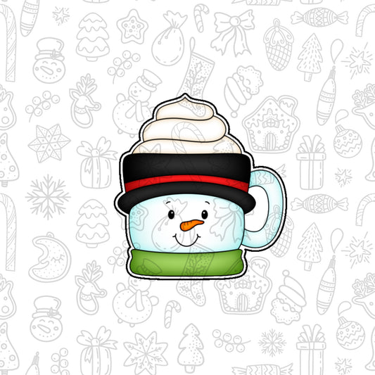 DONE TO ORDER: Snowman Mug Cookie Cutter - SHCreations