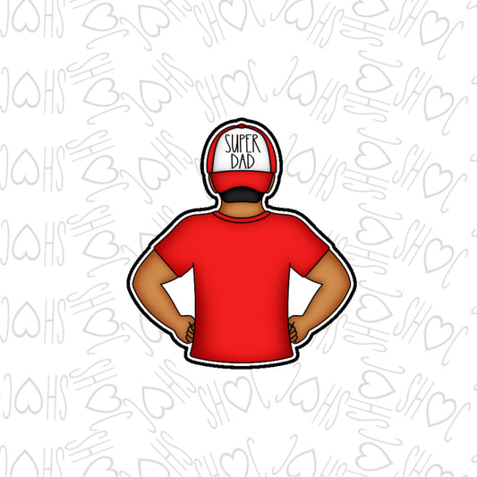 DONE TO ORDER: Super Dad Back Cookie Cutter - SHCreations