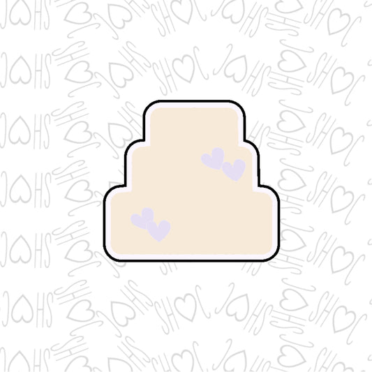 DONE TO ORDER: Wedding Cake Cookie Cutter - SHCreations