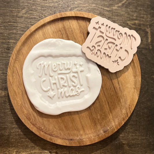 DONE TO ORDER: ‘Merry ChrisTmas’ Fondant Embosser/ Cookie Cutter - SHCreations