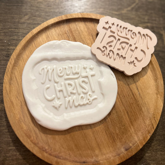 DONE TO ORDER: ‘Merry ChrisTmas’ Fondant Embosser/ Cookie Cutter - SHCreations