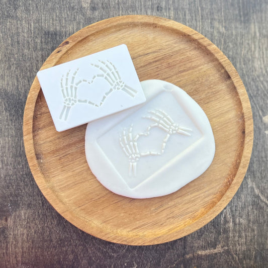 DONE TO ORDER: Skeleton Hands Heart Fondant Embosser/ Cookie Cutter - SHCreations
