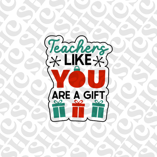DONE TO ORDER: 'Teachers like you are a gift' Fondant Embosser/ Cookie Cutter - SHCreations
