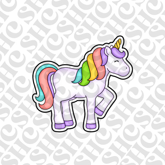 DONE TO ORDER: Unicorn Cookie Cutter/Fondant Stamp 2 - SHCreations