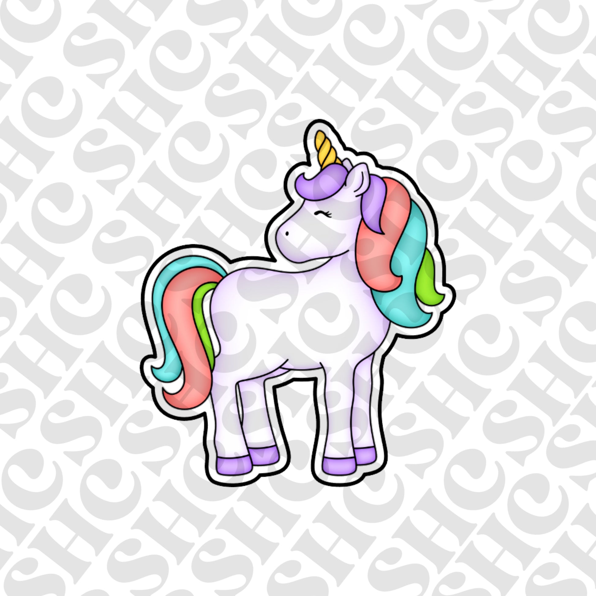 DONE TO ORDER: Unicorn Cookie Cutter/Fondant Stamp 3 - SHCreations