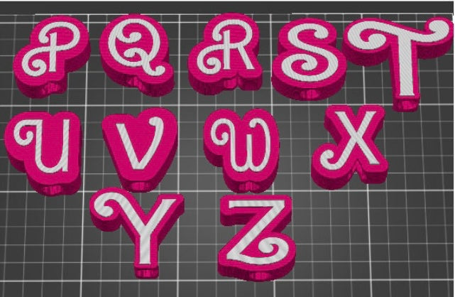 DONE TO ORDER: Cursive Initial Straw Topper, 40 oz Tumbler Straw Topper, Monogram Letter Straw Topper - SHCreations