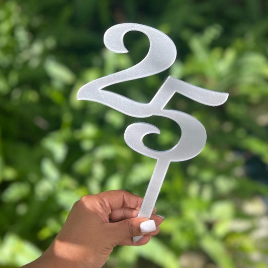 25 Cake Topper STL, 3D Print Cake Topper, Birthday Cake Topper STL, Number Cake Topper, 3d printed cake topper, Cake Topper STL