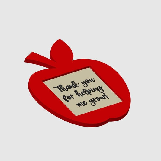 3D Apple Sticky Note Holder STL Design – Customizable Desk Organizer for Sticky Notes