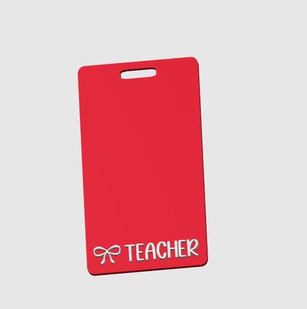 3D Bow Teacher Badge Holder STL, Badge Mate STL, Teacher Badge Holder, Badge reel stl, badge reel Stl, Educator badge reel