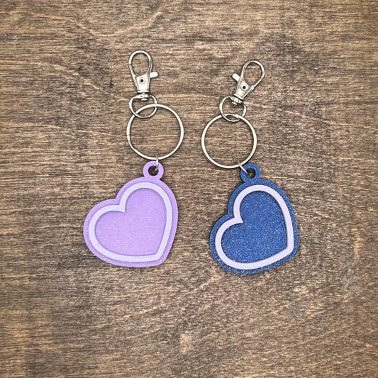 3D heart Nfc Keyring STL File, NFC Keychain, 3D printed keyring stl, nfc style keychain stl, 3d printed keychain stl, 3d keyring stl