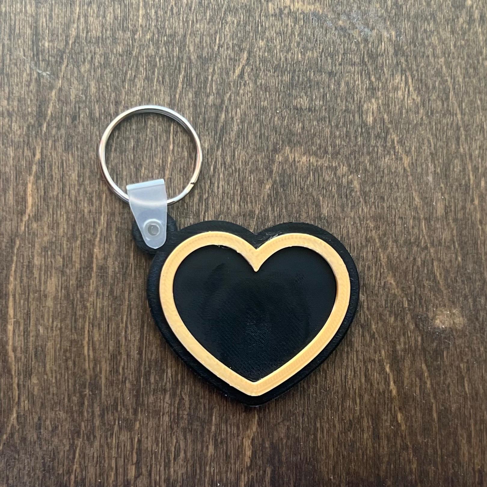 3D heart Nfc Keyring STL File, NFC Keychain, 3D printed keyring stl, nfc style keychain stl, 3d printed keychain stl, 3d keyring stl
