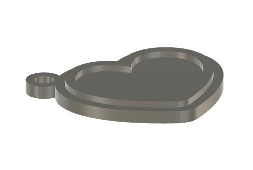 3D heart Nfc Keyring STL File, NFC Keychain, 3D printed keyring stl, nfc style keychain stl, 3d printed keychain stl, 3d keyring stl