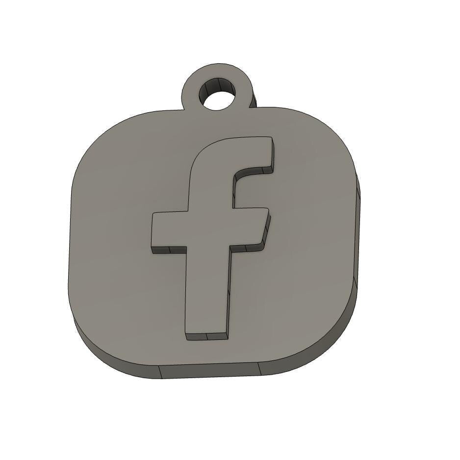 3D Social Media Nfc Keyring STL File, NFC Keychain, 3D printed keyring stl, nfc Style keychain stl, 3d printed keychain stl, 3d keyring stl