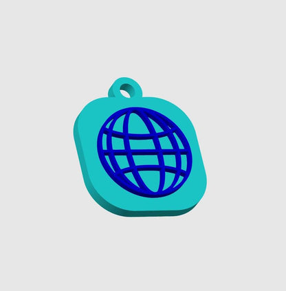 3D World Nfc Keyring STL File, NFC Keychain, 3D printed keyring stl, nfc Style keychain stl, 3d printed keychain stl, 3d keyring stl