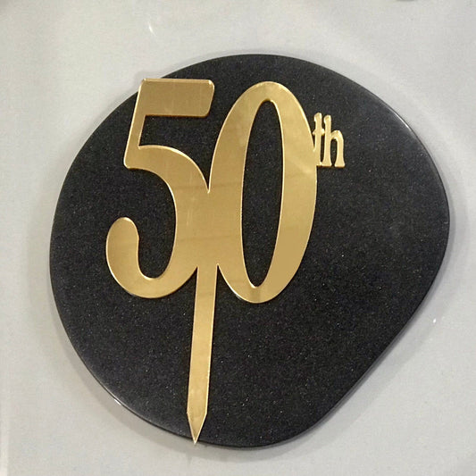 50th Cake Topper SVG, 50th SVG Cut File, 50 Cake Topper File, Cake topper, Laser cake topper, Acrylic Cake Topper, Birthday Cake Topper